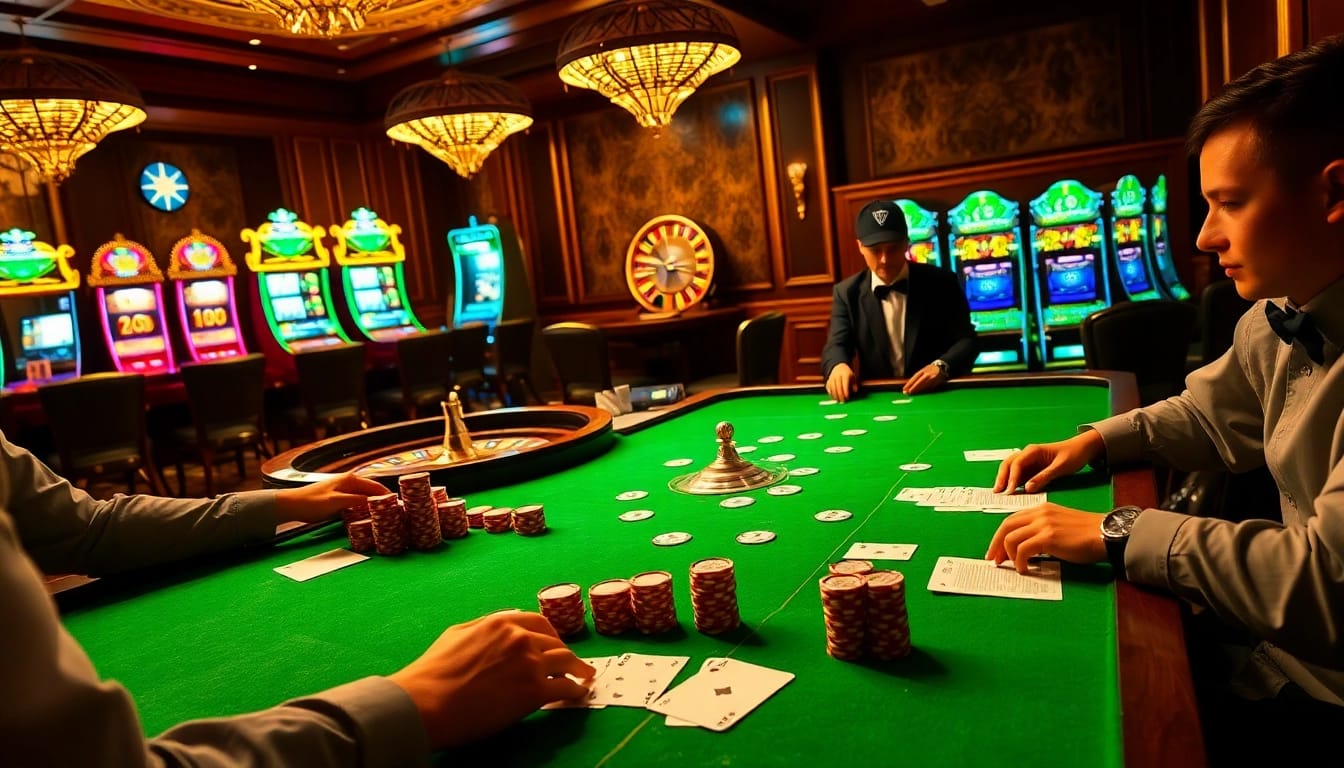 Engaging in a thrilling poker game at an upscale casino while exploring insights from the bdtk66 blog.