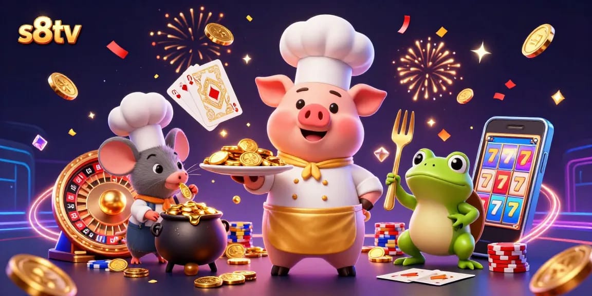 S8TV highlighting thrilling live sports betting visuals with vibrant character interactions and dynamic game elements.