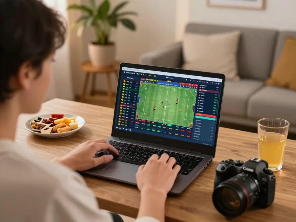 Placing bets on Lu88 online sports betting platform during an intense gaming session