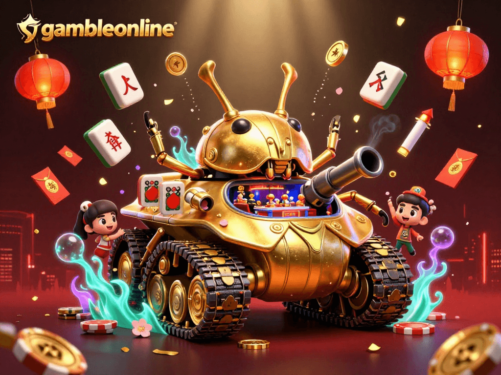 Experience thrill and excitement at gambleonline with a vibrant cartoon casino scene full of action!