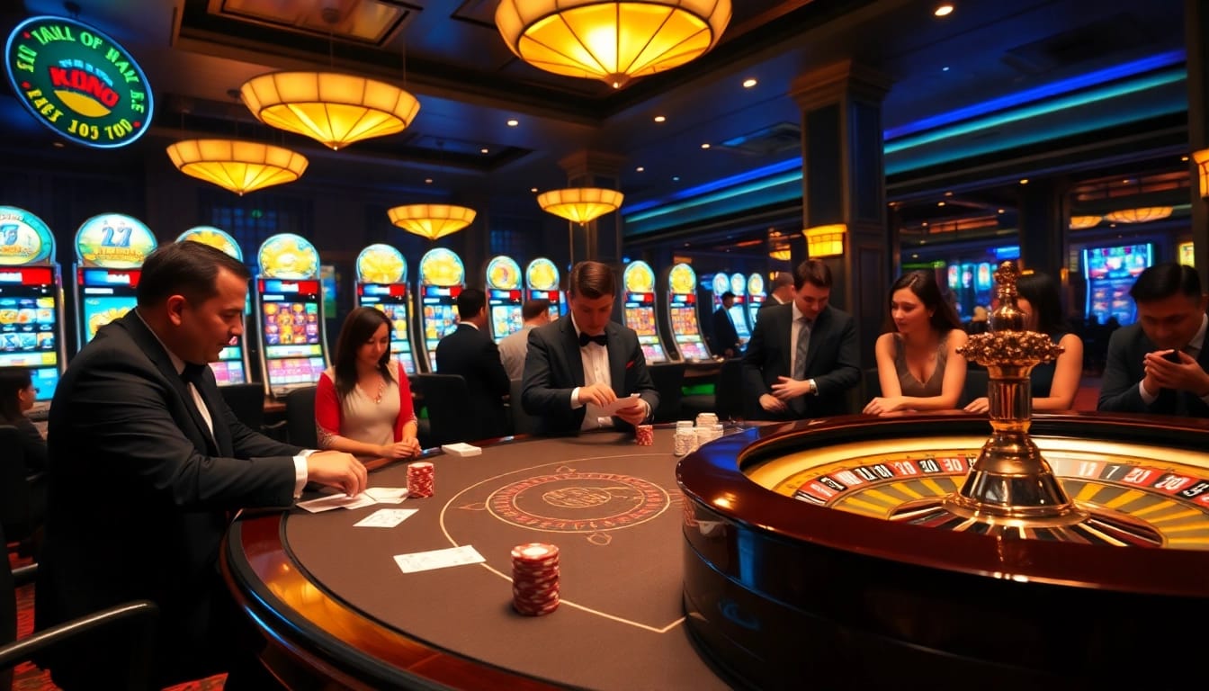 Experience the thrill of C168COM with vibrant casino tables and poker chips.