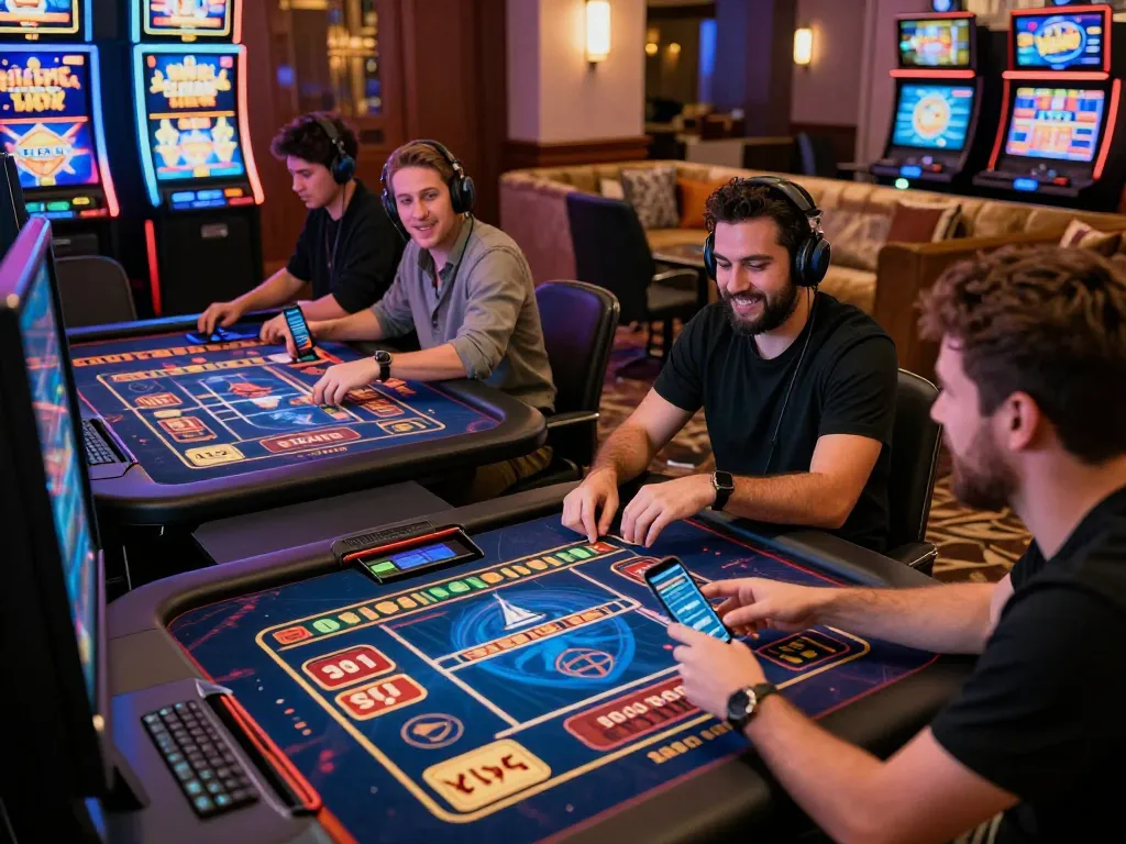 Exciting online casino experience with diverse players engaging in MAY88 entertainment games