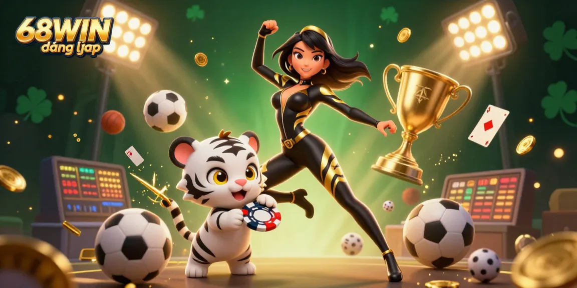 Experience 68WIN đăng nhập with thrilling gameplay and dynamic casino action in an engaging 3D scene.