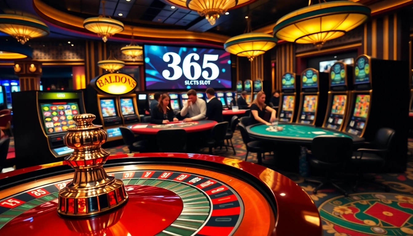 Experience the excitement of winning with 365 slot machines at a luxurious casino.