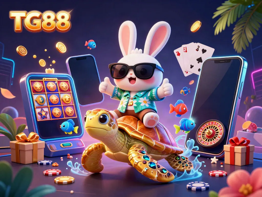 Experience thrilling games at TG88 with vibrant casino elements bringing excitement to life.