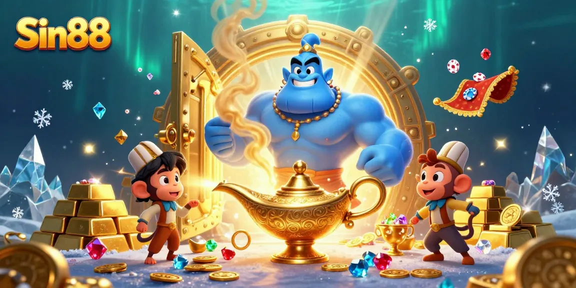 Experience excitement at Sin88 with a blue genie, riches, and poker action.