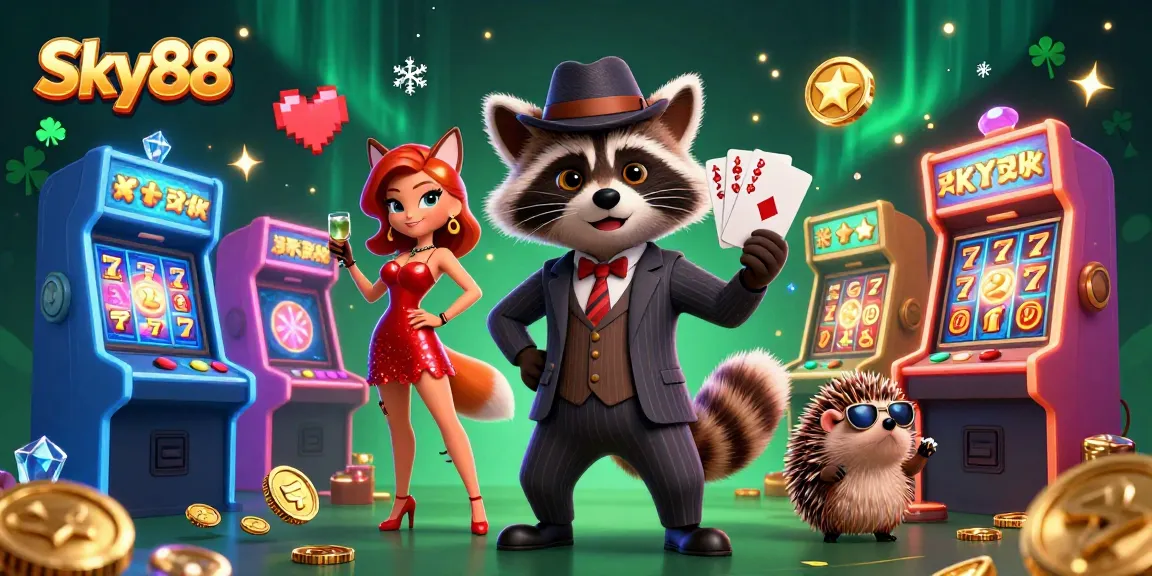 Sky88 offers a lively casino experience with vibrant characters and rich game elements.