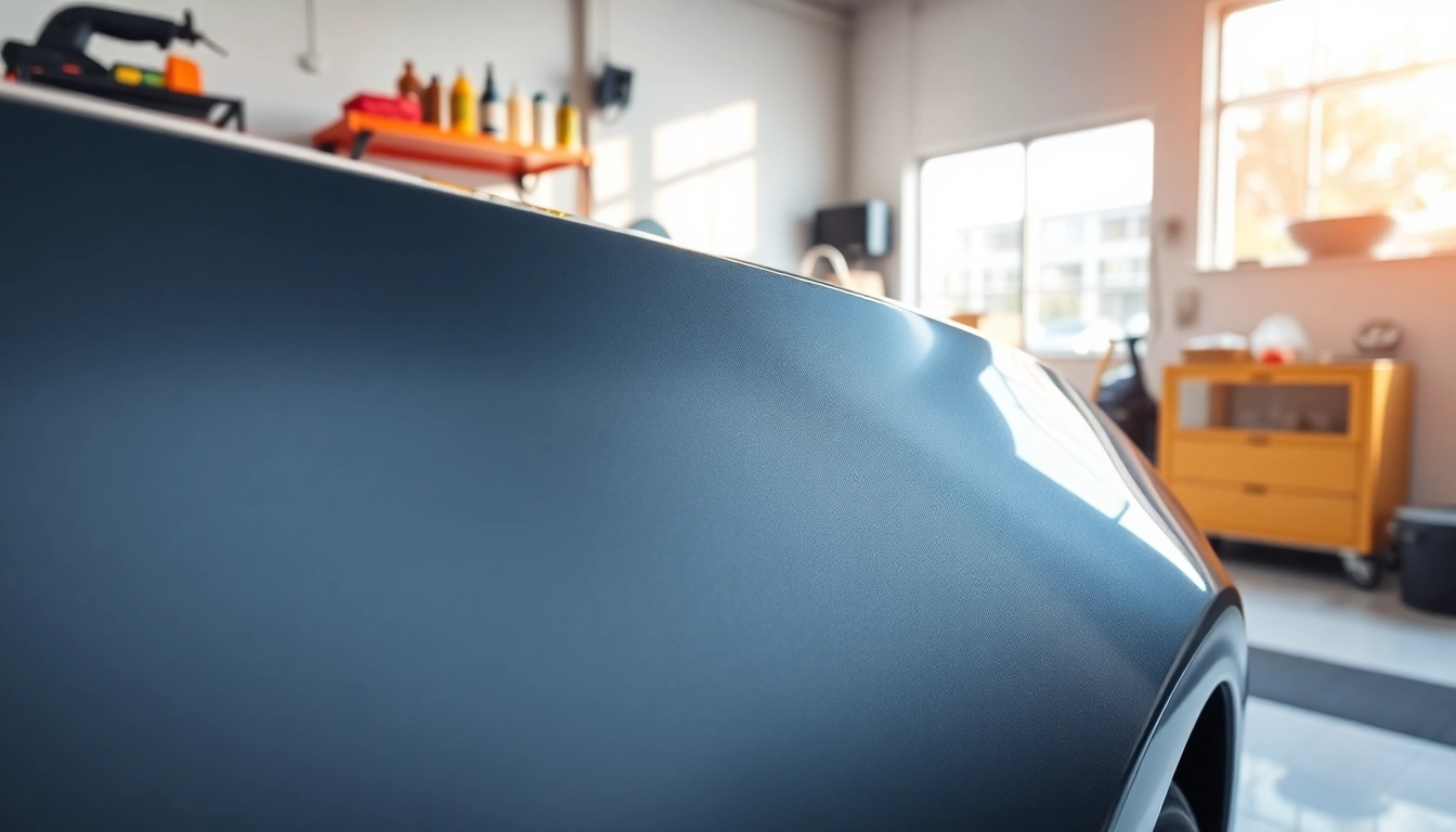 Applying PPF Chattanooga to a car, showcasing smooth textures and professional detailing.