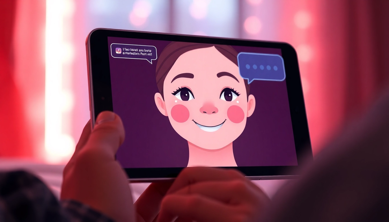 Engaging AI girlfriend avatar displayed on a modern device, showcasing interactive technology.