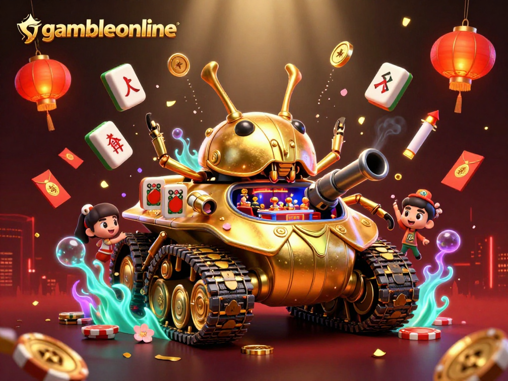 Experience thrill and excitement at gambleonline with a vibrant cartoon casino scene full of action!