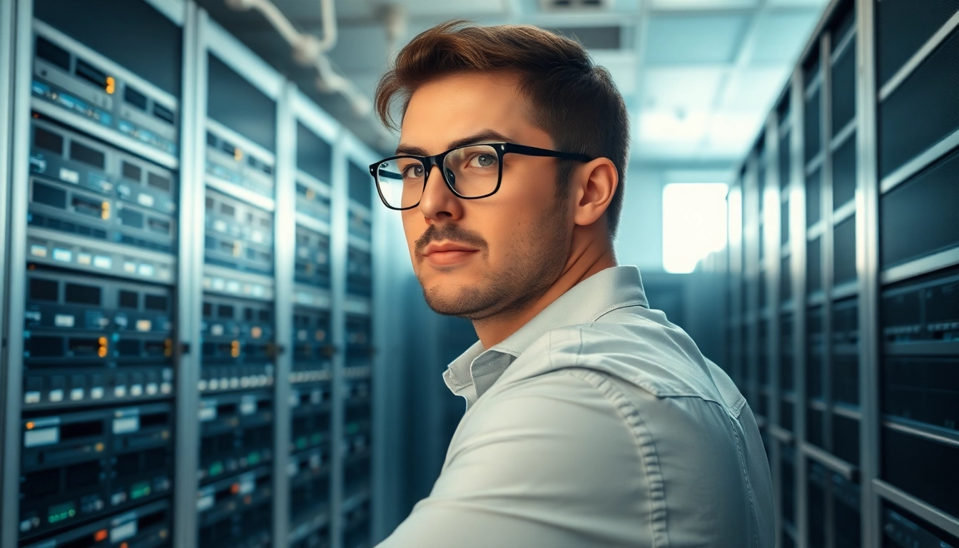 Enhance adult hosting services in a modern server room setting with high-performance equipment.