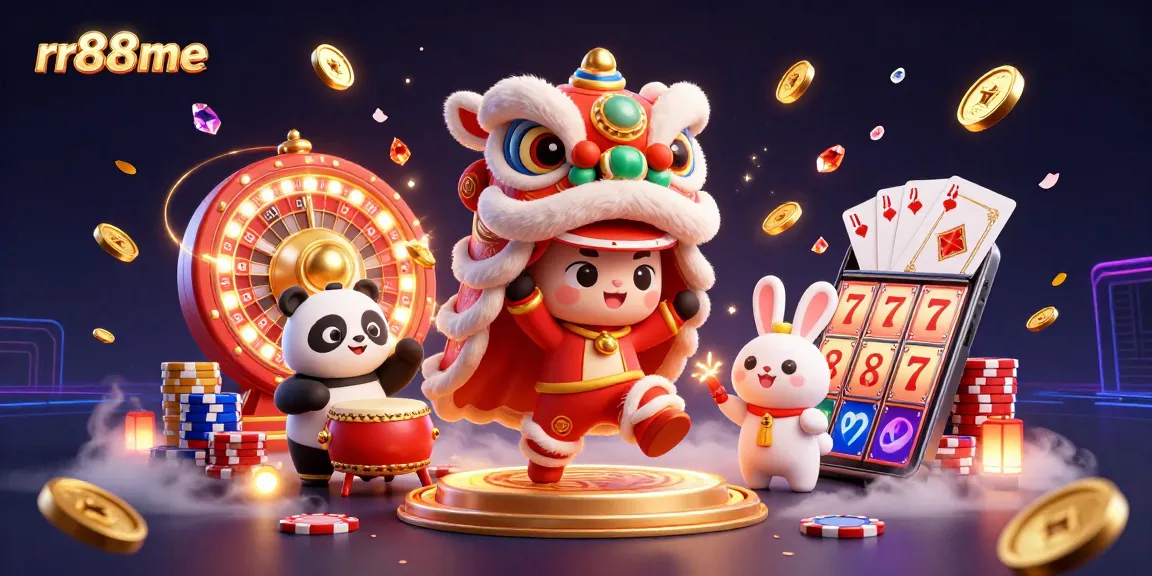 Engage in thrilling gaming at rr88me with vibrant casino characters and dynamic elements.