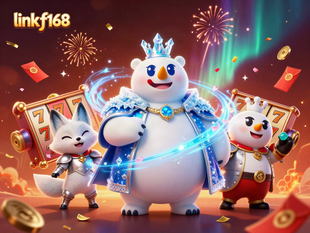 Win big with exciting games at link f168, featuring vibrant 3D illustrations of casino elements.