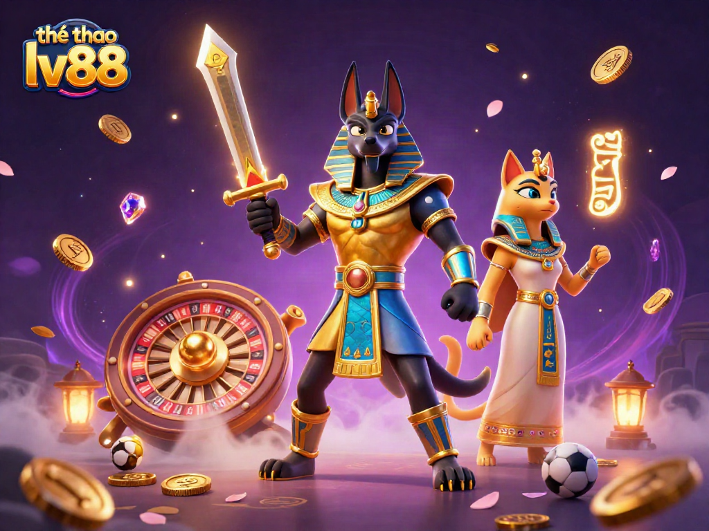Engage in thể thao lv88 with thrilling sports betting adventures featuring Anubis and Bastet.