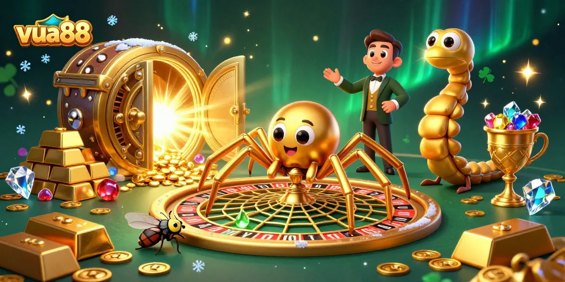 Place bets confidently at vua88 with this vibrant 3D casino illustration full of rich details.