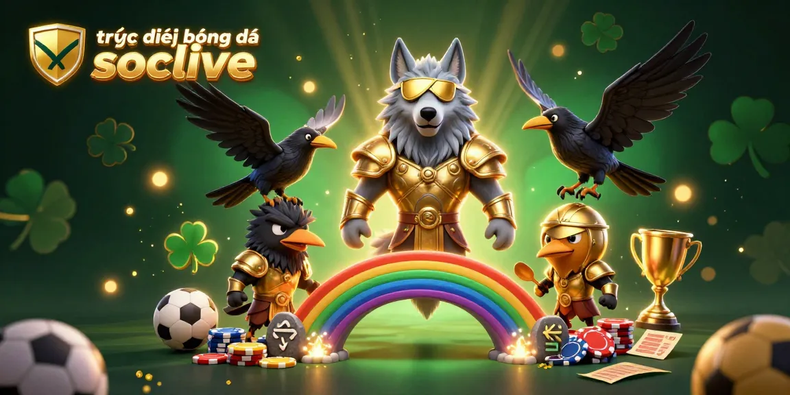 Experience trực tiếp bóng đá socolive with vibrant sports betting elements and vivid 3D illustrations.
